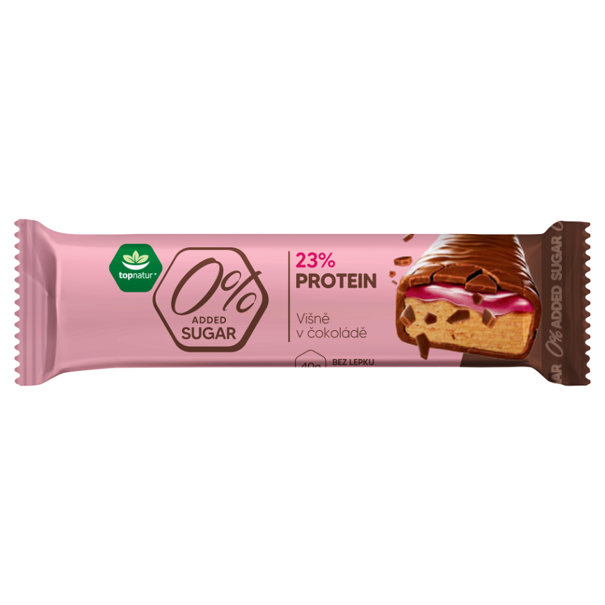 E-shop TOPNATUR Tyčinka proteinová višně v čokoládě 40 g