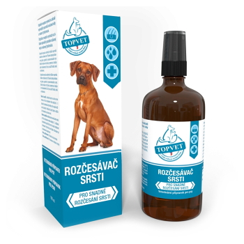 TOPVET Rozčesávač srsti pro psy 100 ml (Balzámy pro psy)