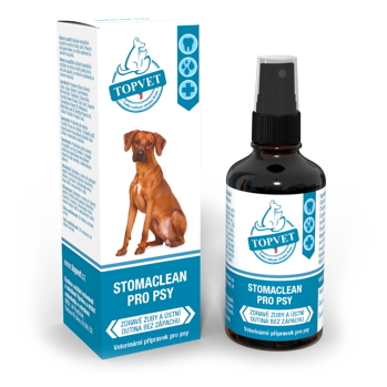 TOPVET Stomaclean pro psy 50 ml (Veterinární doplňky stravy na zubní plak)