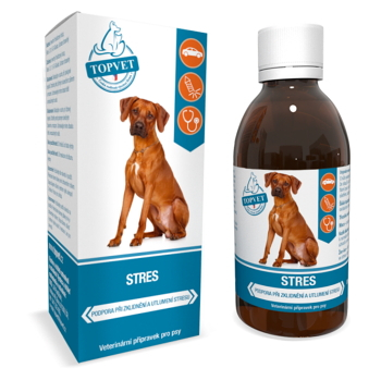 TOPVET Stres sirup pro psy 200 ml (Veterinární doplňky stravy na nervový systém)
