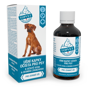 TOPVET Ušní lihové kapky očista pro psy 50 ml (Čištění uší u psů)