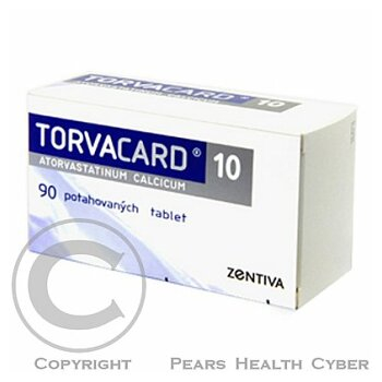 TORVACARD 10  90X10MG Potahované tablety