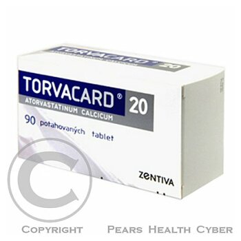 TORVACARD 20  90X20MG Potahované tablety