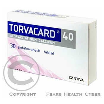 TORVACARD 40  30X40MG Potahované tablety