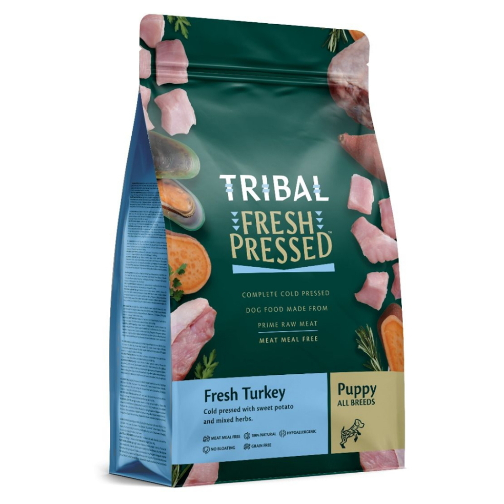 Levně TRIBAL Fresh Pressed Turkey Puppy granule pro štěňata 2,5 kg