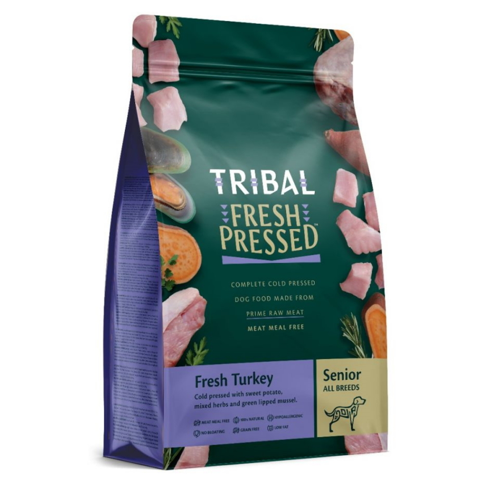 E-shop TRIBAL Fresh Pressed Turkey Senior granule pro psí seniory 1 ks, Hmotnost balení: 2,5 kg