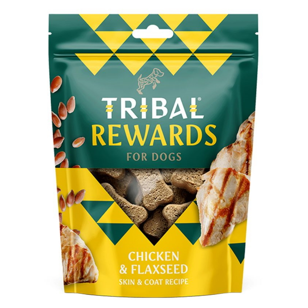 Levně TRIBAL Rewards Chicken & Flaxseed pamlsek pro psy 125 g