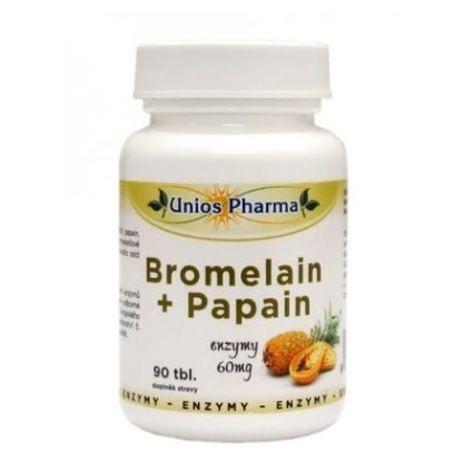 E-shop UNIOS PHARMA Bromelain + Papaya 60 mg 90 tablet