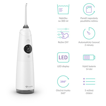 TRUELIFE AquaFloss Compact C300 White zubní sprcha v bílé barvě