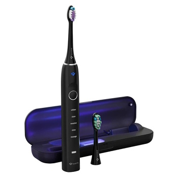 TRUELIFE SonicBrush clean 70 UV sonický kartáček černý (Sonické zubní kartáčky) - Časovač, Tlakový senzor vizuální, Více režimů čištění, Indikátor napájení