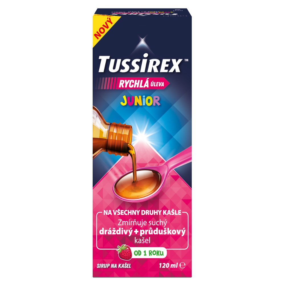 Levně TUSSIREX Junior sirup na kašel pro děti 120 ml