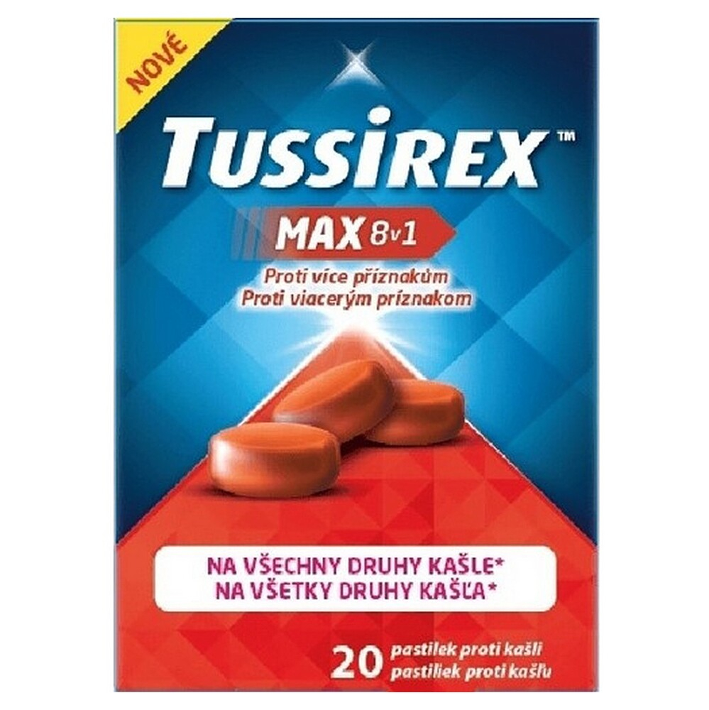 TUSSIREX MAX 8v1 Pastilky proti kašli 20 kusů