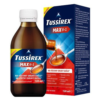 TUSSIREX Max 8v1 sirup 120 ml (Na suchý kašel) - Bylinné