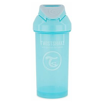 TWISTSHAKE Lahev netekoucí modrá s brčkem 6+ měsíců 360 ml (Láhev s brčkem)