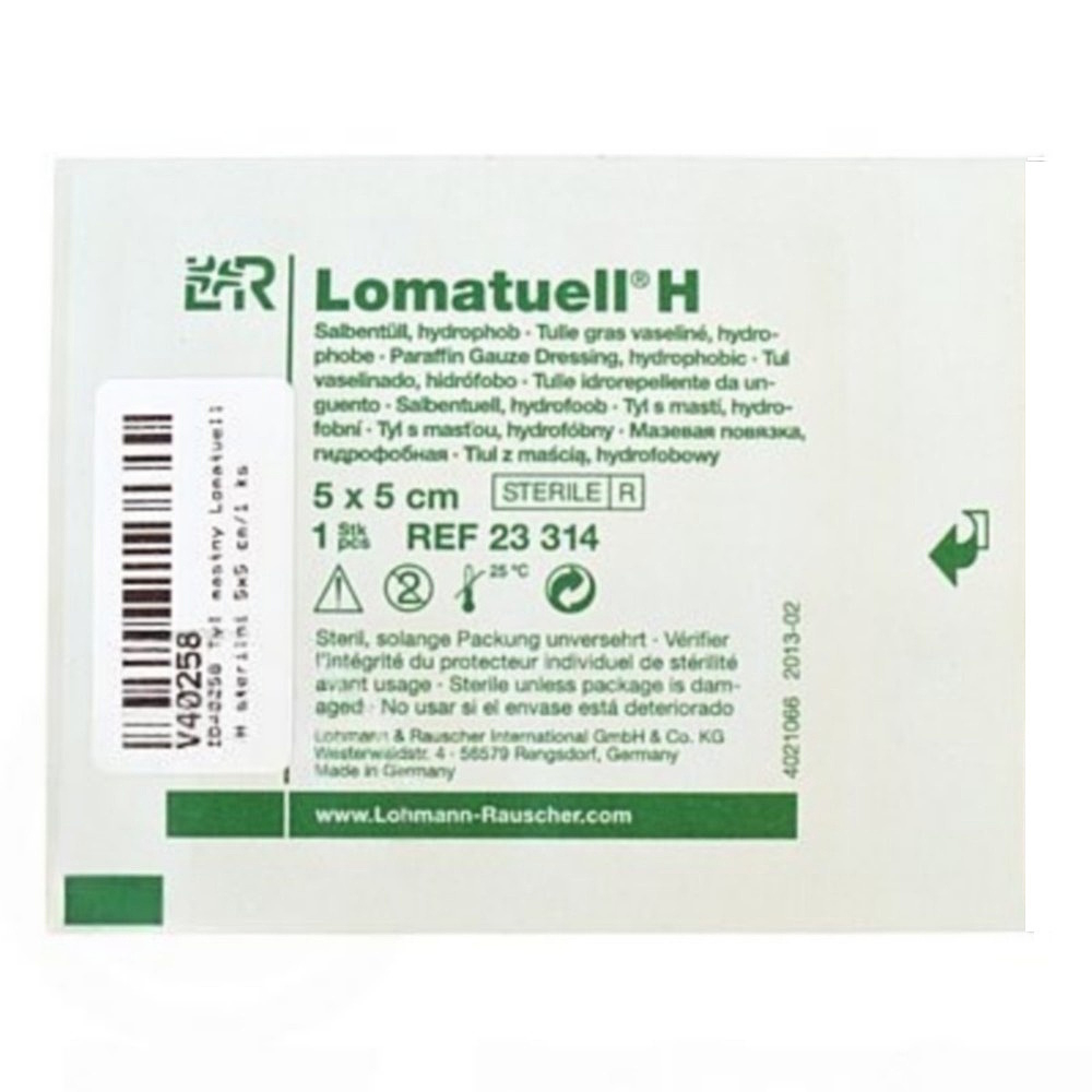 Tyl mastný Lomatuell H sterilní 5x5 cm/1 ks