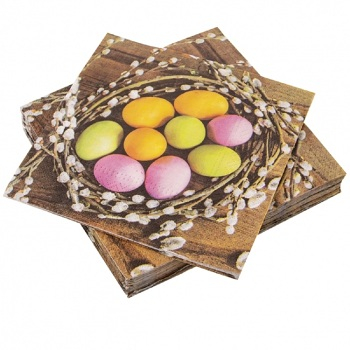 ORION Servírovací ubrousky 33 x 33 cm Vajíčka v hnízdě 20 ks
