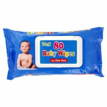 Ubrousky dětské hygienické Baby Wipes Aloe V.80 ks s distr