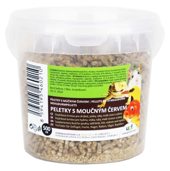 UGF peletky s moučným červem 500 ml (Venkovní ptactvo)