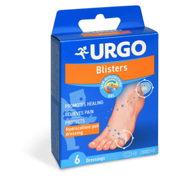 Levně URGO Blisters hydrokoloidní náplast na puchýře 6 kusů