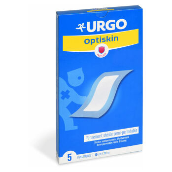 URGO Optiskin transparentní pooperační náplast 15 x 9 cm 5 ks