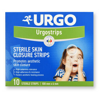 URGO Strips Fixační náplasťové stehy 100 x 6 mm 10 ks