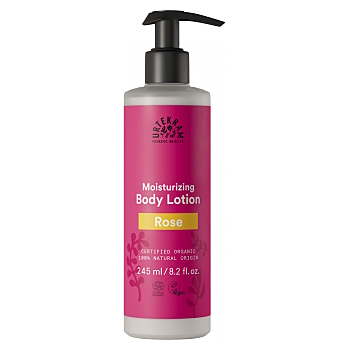 URTEKRAM Rozmazlující růžové tělové mléko BIO 245 ml (Přírodní péče o tělo) - Vyživující, Přírodní