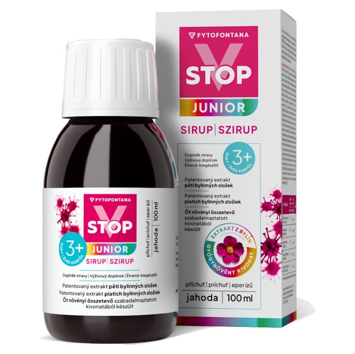 E-shop V-STOP JUNIOR sirup jahoda 100 ml