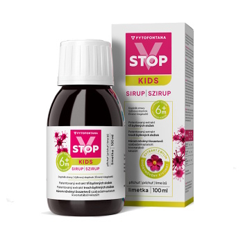 V-STOP KIDS Sirup limetka 100 ml (Vitamíny a multivitaminy pro děti) - Vícesložkové