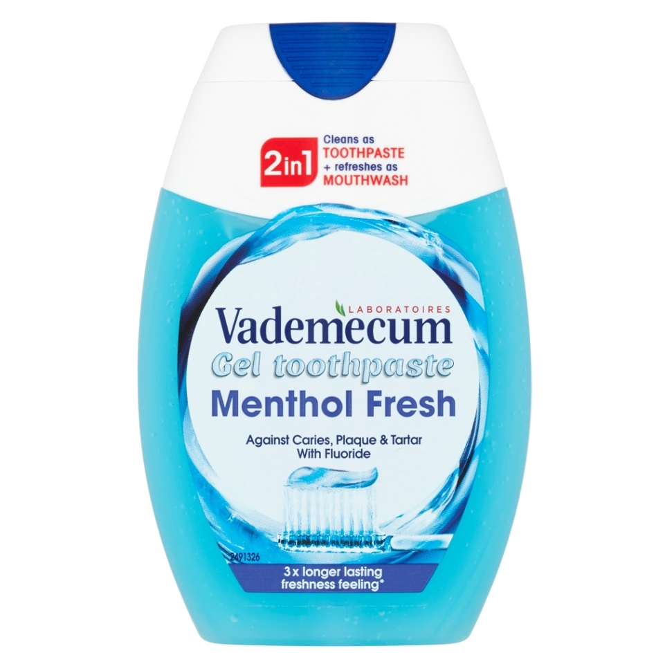 E-shop VADEMECUM Menthol Fresh 2v1 Gelová zubní pasta 75 ml
