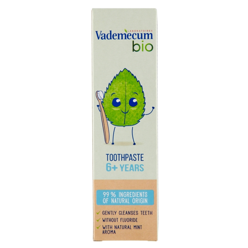 E-shop VADEMECUM Bio dětská zubní pasta 6+ s mátovou příchutí 50 ml