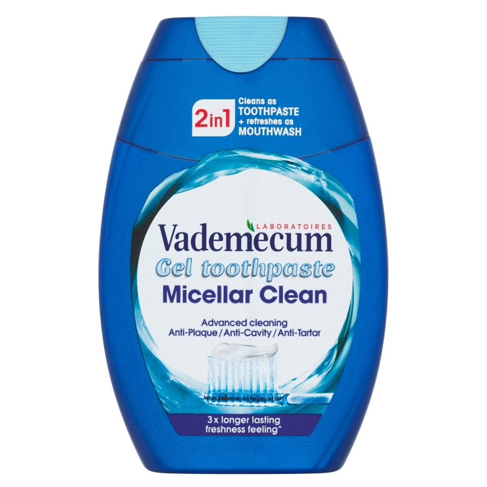 E-shop VADEMECUM Micellar Clean 2v1 Gelová zubní pasta 75 ml