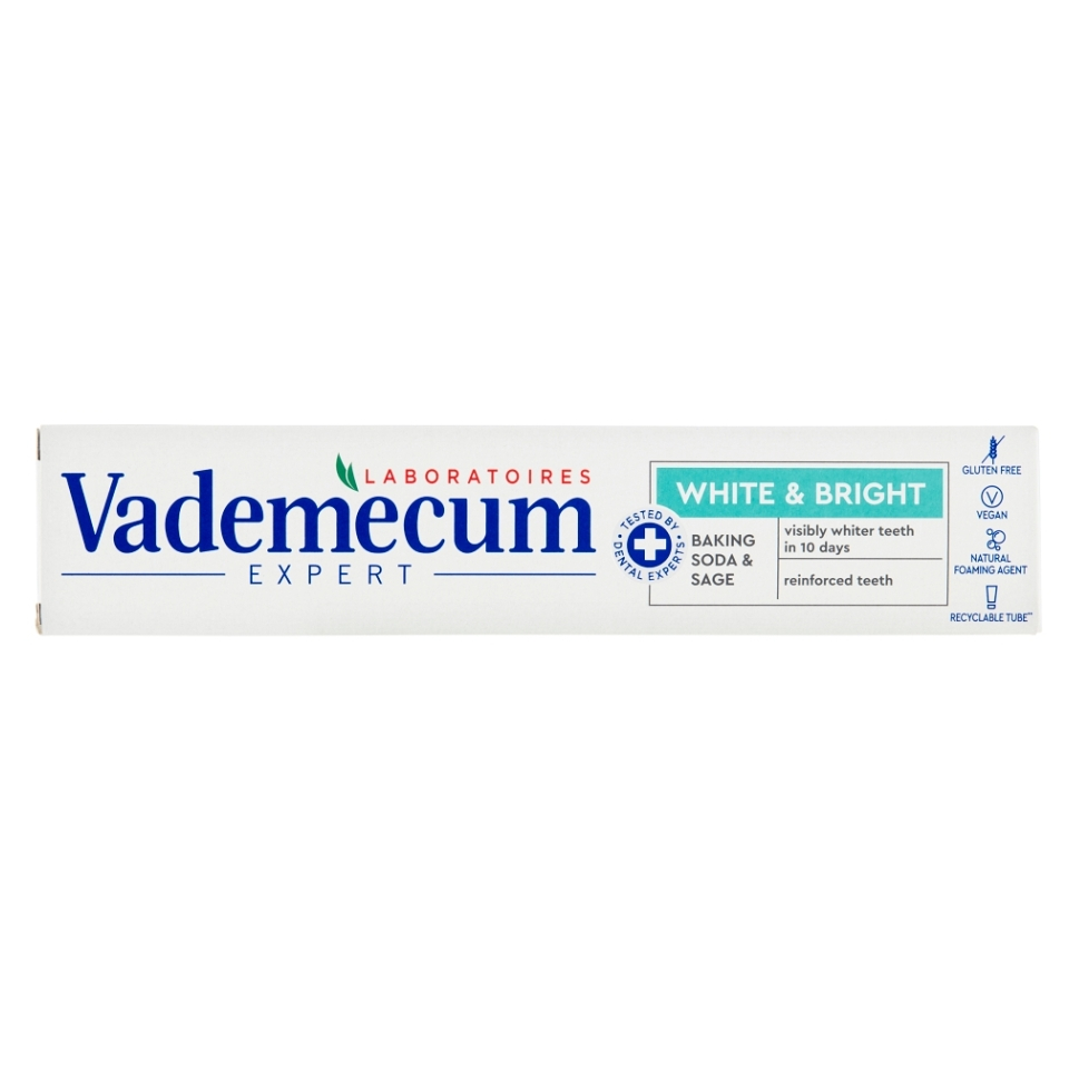Levně VADEMECUM Expert White & Bright Zubní pasta 75 ml