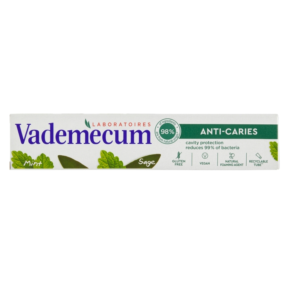 VADEMECUM Anti-Caries Mint&Sage Zubní pasta 75ml