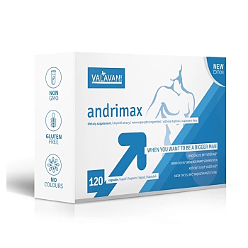 VALAVANI Andrimax 120 kapslí (Doplňky stravy pro potenci, erekci) - Přírodní, Vícesložkové, Bylinné