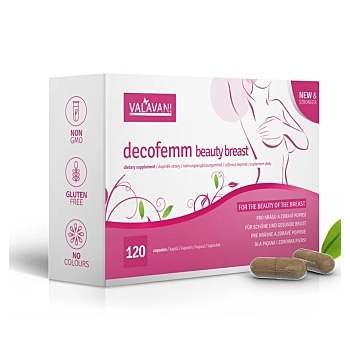 VALAVANI Decofemm beauty breast 120 kapslí (Prsa) - Přírodní, Bylinné, Vícesložkové