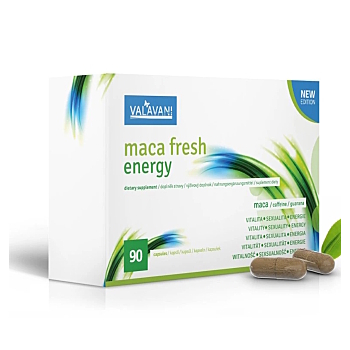 VALAVANI Maca fresh energy 90 kapslí (Doplňky stravy pro potenci, erekci) - Přírodní, Vícesložkové
