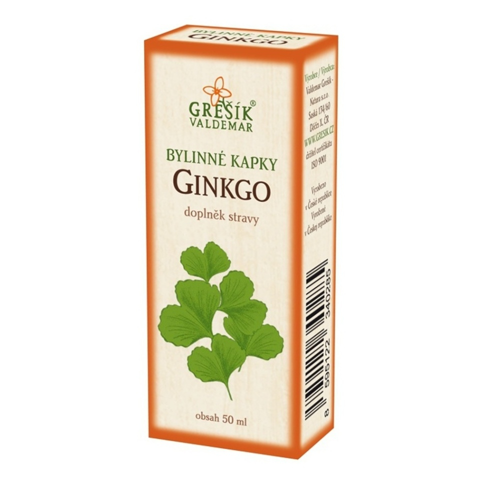 Levně GREŠÍK Ginkgo bylinné kapky 50 ml