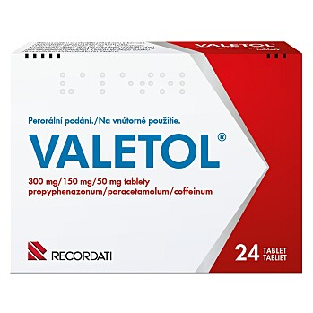VALETOL 24 tablet (Na bolest hlavy)