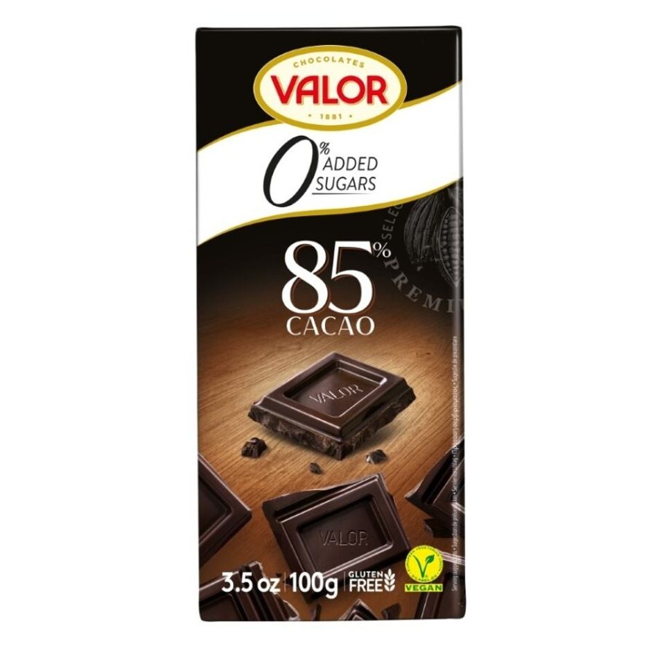 E-shop VALOR Čokoláda 85 % bez cukru 100 g