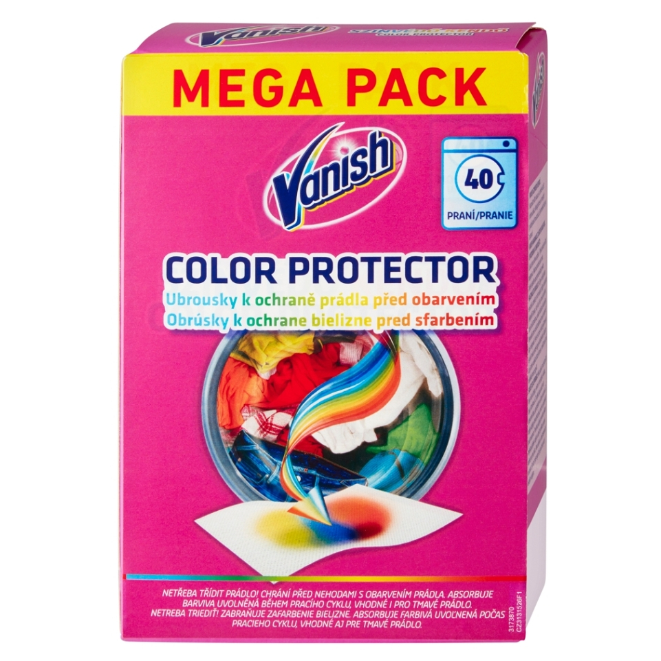 E-shop VANISH Color Protect Ubrousky k ochraně prádla před obarvením 40 praní 20 ks