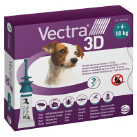 VECTRA 3D Spot-On S pro psy 4-10 kg 1,6 ml 3 pipety