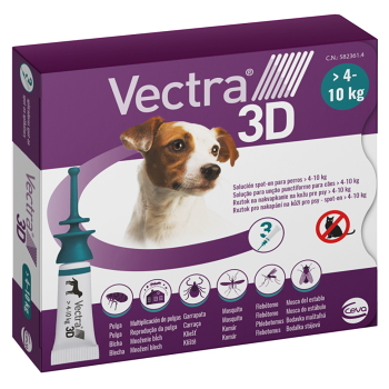 VECTRA 3D Spot-On S pro psy 4-10 kg 1,6 ml 3 pipety