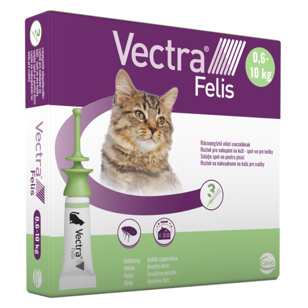 VECTRA Felis Spot-On pro kočky 0,6-10 kg 0,9 ml 3 pipety