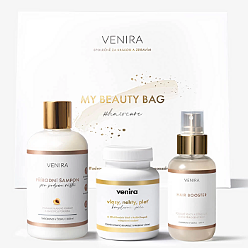 VENIRA Beauty bag kapsle pro vlasy, šampon pro podporu růstu (Vitamíny na vlasy) - Pěsticí, Větší objem