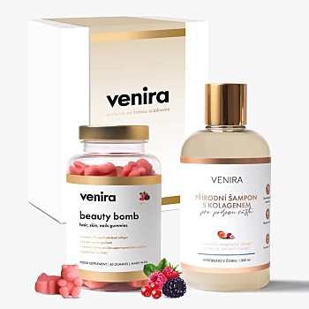 VENIRA Dárková sada medvídci & šampon s kolagenem (Vitamíny na vlasy) - Vícesložkové