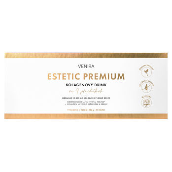 VENIRA Estetic Premium kolagenový drink mix 4 příchutí 40 sáčků (Vitamíny na pleť) - Vícesložkové