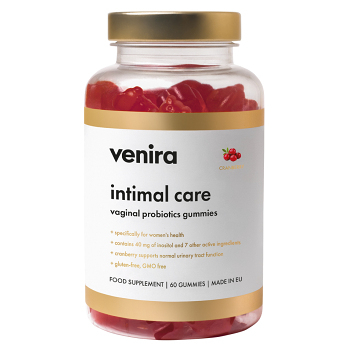 VENIRA Intimal care vaginal probiotics gummies brusinka 60 kusů (Na ledviny) - Vícesložkové