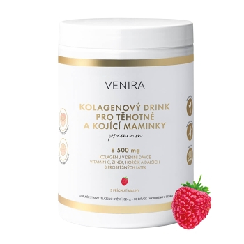 VENIRA Kolagenový drink pro těhotné a kojící maminky malina 324 g (Vitamíny na pleť) - Vícesložkové, Postupné uvolňování