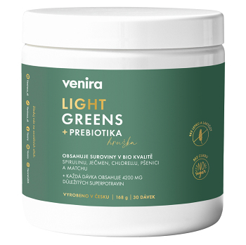VENIRA Light greens prebiotika hruška 168 g (Detoxikace celého těla) - Vícesložkové