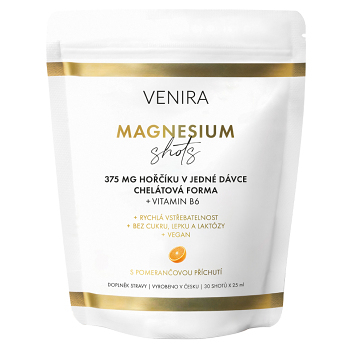 VENIRA magnesium shots pomeranč 30x25 ml (Hořčík, magnézium) - Vícesložkové